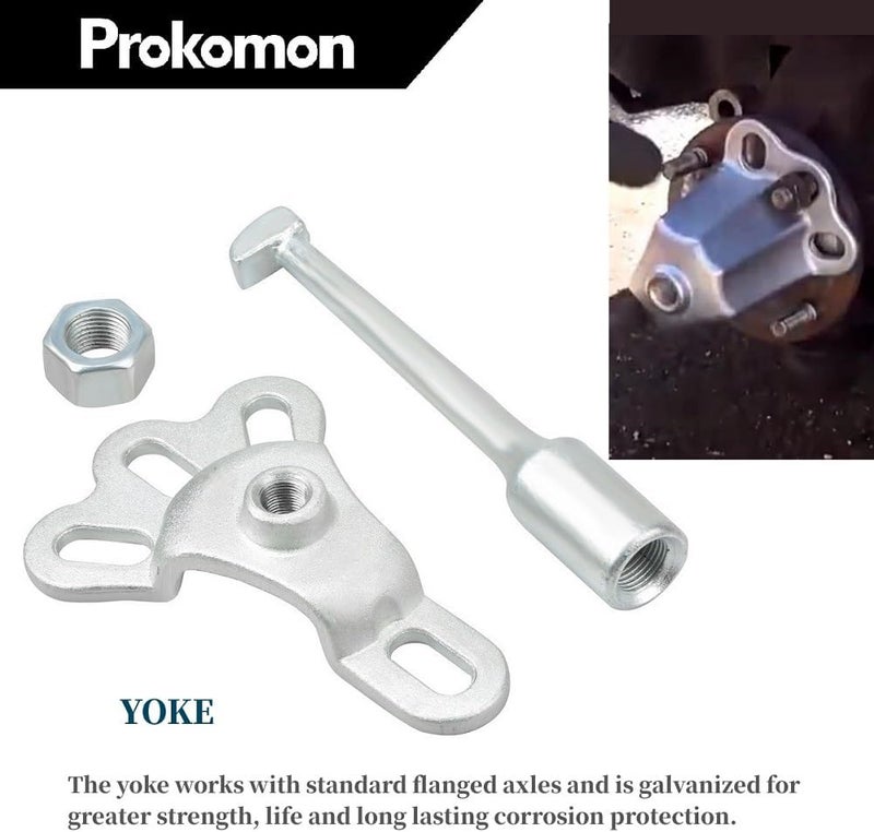 Prokomon Rear Axle Bearing Puller Kit; Rear Axle Puller Set; Rear Axle Bearing Removal Tool with Slide Hammer Yoke and 3 Rear Axle Adapters - Image 3